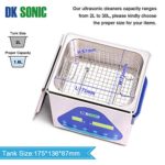 DK SONIC Ultrasonic Cleaner with Heater and Basket for Coins,Small Metal Parts,Record,Circuit Board,Daily Necessaries,Tattoo Equipment,Lab Tools,etc(2L, 110V)