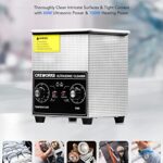 CREWORKS 2L Ultrasonic Cleaner with Knob Control & 34 fl oz Rust Dissolving Solution for Metals