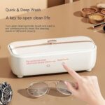 Ultrasonic Jewelry Cleaning Machine (350ML) is a Professional Portable ultrasonic Cleaning Machine Used for Cleaning Jewelry, Glasses, Watches, and Contact Lenses