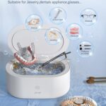 Ultrasonic Jewelry Cleaner, Phniti 20OZ Ultrasonic Retainer Cleaner 46KHz Deep Cleaning Silver Rings, Necklaces, Eyeglasses, Cleaner Ultrasonic Machine Dental Use