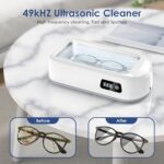 Ultrasonic Jewelry Cleaner, 40W 22oz 640ml 49KHz, Professional Ultrasonic Cleaner Machine with One-Touch Operation and 4 Time Modes, Ultrasonic Cleaner Machine for Eyeglasses, Rings, Dentures, Watches