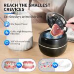 Ultrasonic Retainer Cleaner, 30W/42Khz Professional Retainer Cleaner Machine with Digital Timer, 180ML Portable Ultrasonic Retainer Jewelry Cleaner for Dentures, Aligner, Braces, Mouth Guard(Black)