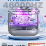 Widit Ultrasonic Retainer Cleaner, Retainer Cleaner Machine with U-V Light & Drying, 46kHz Sonic Cleaner Machine, 4 Modes with Digital Timer for Dentures, Mouth Guard, Braces, Aligner, Jewelry