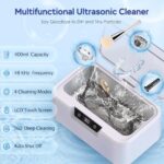 Klivvio Ultrasonic Jewelry Cleaner Machine: Ring Cleaner Ultrasonic, 48Khz Sonic Cleaner for Necklaces, Eyeglasses, Watch Strap, Dentures – Digital Timer, 4 Time Modes, 304 Stainless Steel, 13.5oz