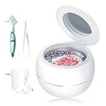 Ultrasonic Retainer Cleaner Cleaning Machine, 44kHz Jewelry Clean Pod 250ML Portable Ultra Sonic Retainer Cleaner for Mouth Guard Denture, Aligner – Professional Dental Cleaning Braces Night Guard