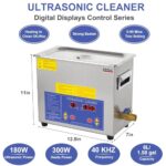 Kendal Commercial Grade 180watts 6L Ultrasonic Cleaner 40kHz with Digital Timer&Heater Cleaning Machine, for Watch Instruments Industrial Parts Excellent Cleaner Solution