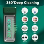 Ultrasonic Cleaner, Portable ROLWAY Jewelry Cleaner, 20oz 42KHz Ultrasonic Jewelry Cleaner for Jewelry, Rings, Earrings, Eyeglass, Dentures, Retainers (Green)